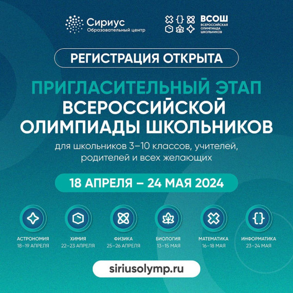 Пригласительный этап ВсОШ.